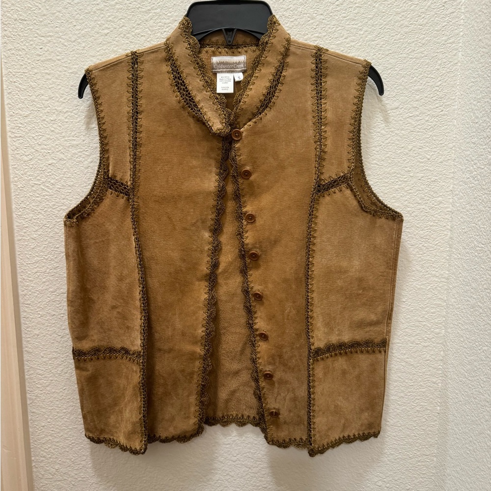 Coldwater Creek 100% leather vest